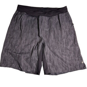 Lululemon Board Shorts Mens Large Gray Space Dye Swim Trunks Beach Poolside